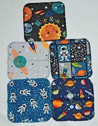 PLY 2 Printed Flannel 8X8 Inches Set Of 5 Out Of This World