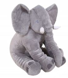 Elephant Plush Pillow - Grey 40CM