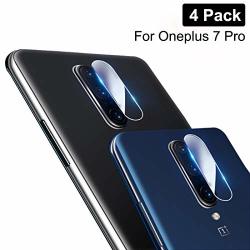 4 Pack Oneplus 7 Pro Camera Screen Protector Tamoria One Second Fit 0.2MM Ultra Thin HD Organic Tempered Glass Camera Lens Protector For Oneplus 7 Pro