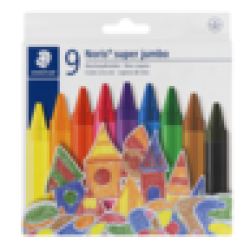 Staedtler Multi-coloured Noris Super Jumbo Wax Crayon Set 9 Piece