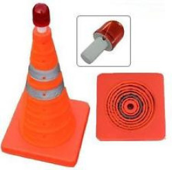 Traffic Cone Flexible With Light - 400mm