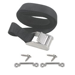 YYST 72 Gas Tank Strap Fuel Tank Strap W stainless Steel Clamp And Deck Loops - Hardware Included