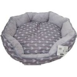 Marltons Plush Dog Bed Grey