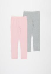PoP Candy Younger Girls 2 Pack Leggings - Light Pink & Grey