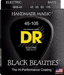 DR Strings Bass Strings Black Beauties - Extra-life Black-coated