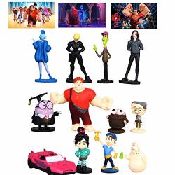 Toysoutletusa Ralph Breaks The Internet Toys Figure Set Of 12 + 1 Bonus Stickers Card- Ideal Cake Toppers Party Supplies
