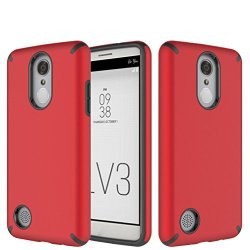 Gbsell Hybrid Hard Protective Case Cover For LG Aristo LV3 V3 MS210 LG M210 LG MS210 Red