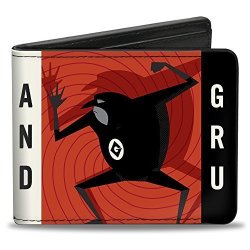 Buckle-down Pu Bifold Wallet - DM3 Dru And Gru Bandit Pose Reds black white gray