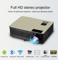 Razorbill Goods Smart LED Projector 5500 Lumens Builtin Android And Netflix For Office Or Home