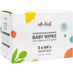 Oh-Lief Biodegradable Bamboo Baby Wipes Value Pack
