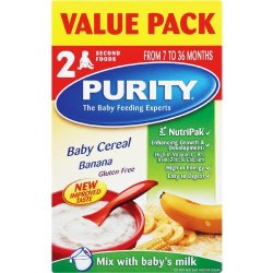 Purity Second Foods Baby Cereal Banana 450G