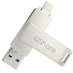 Qshare USB 3.0 64GB Iphone Lightning Flash Drive For Iphone Iphone Plus Ipad Ipod Touch External Storage Ipad USB Touch Id Encryption And Apple Mfi Certified