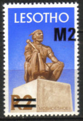 Lesotho - 1980 Surcharges Typo M2 Mnh Sg 417a