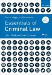 Smith Hogan & Ormerod& 39 S Essentials Of Criminal Law Paperback 2nd Revised Edition