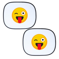 Car Sun Shades - Cartoon - Emoji Tongue Out