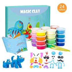 OBTANIM 36 Colors Air Dry Clay, Colorful Modeling Clay Air Dry Ultra Light Molding Magic Clay Toy for Kids, DIY Colored Clay Kit with Modeling Tools