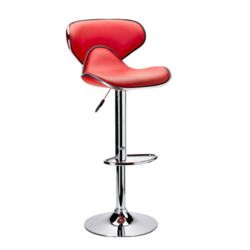 Cielo Contemporary Red Pu Bar Chair