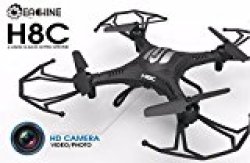 Eachine Us H8c Quadcopter With 2.0mp Hd Camera 2.4g 6-axis Headless Mode Rc Black