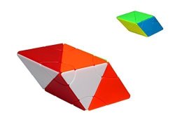 Fangshi Limcube 2X2 Cube Transform Pyramid Six-color Prism Stickerless Cube - Professional Twist Cube Puzzles Iq Challenge Brainteaser Puzzle Perfect For Gifts & Collection