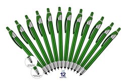 12 Pack Green Stylus With Ball Point Pen For Ipad MINI Ipad 2 3 New Ipad Iphone 5 4S 4 3GS Ipod Touch Motorola Xoom