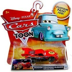 Dragon Lightning Mcqueen With Oil Stains 11 Disney Pixar Cars 1:55 Scale Cars Toon Die-cast Vehicle By Unknown