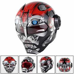 Adult Y.p Kids Motorcycle Helmet Personality Iron Man Motorbike Moped Full Face Crash Helmet D.o.t Certified C L