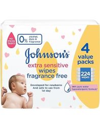 Johnsons Johnson& 39 S Baby Wipes Extra Sensitive 6 Value Pack 366 Wipes