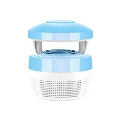 Mexidi Bug Zapper Electronic Indoor Mosquito Zapper fly Zapper Light Bulb 2 In 1 Insect Killer Lamp Fly Killer Mosquito Trap USB Photocatalyst Insect Catcher Trap Blue