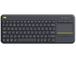 Logitech K400+ Wireless Touch Keyboard With Multi Touch Touchpad Unifying Protocol 2.4GHZ 2 X Aa Battery Retail Box 1 Year Limited Warranty.  