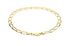 9CT-925 Gold Fusion Mens Long Link Curb Bracelet