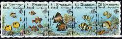Zil Elwannyen Sesel 1987 "coral Reef Fish"" Strip Of 5 Umm Sg 144-8. Cat 5 50 Pounds.