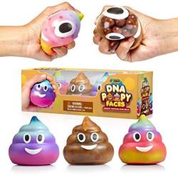 3 Diff YoYa Toys DNA Emoji Stress Balls Squeezing Stress Relief and Fidget Toy 