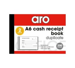 Aro A6 Pen Carbon Cash Receipt Duplicate Books 2-PACK