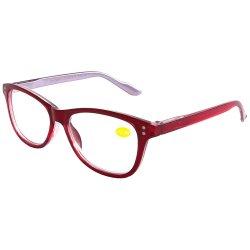 Reading Glasses With Pouch Red & Pink Frame 3.00