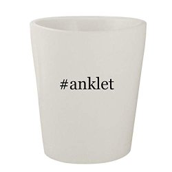 Anklet - White Hashtag Ceramic 1.5OZ Shot Glass