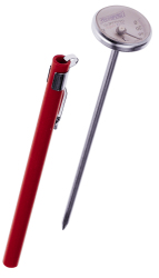 - Instant Read Thermometer - Red And Silver