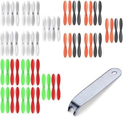 Holy Stone HS170 Predator Qty: 1 Clear Propeller Blades Props 5X Propellers Transparent Qty: 1 Black Orange Qty: 1 Hubsan X4 H107D Green Red