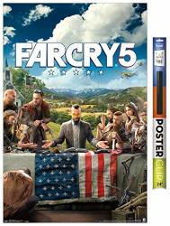 Trends International Far Cry 5-KEY Art Clip Wall Poster 22.375" X 34" Premium Poster & Clip Bundle