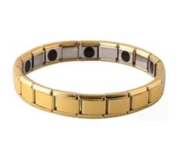 Magnetic Therapy 2-TONE Titanium Layer Stainless-steel Bracelet - Gold
