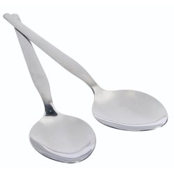 2 Pce Stainless Steel Solid Rice Spoon