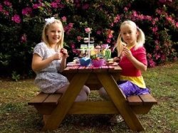 Picnic Table Six Seater For Children Varnished