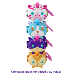 Pet Connects Stackable Compact Animal Shape And Theme 2 Pets One With Hair And Comb Assortment