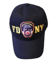 Fdny Baseball Hat Police Badge Fire Department Of New York City Navy & Gold O...