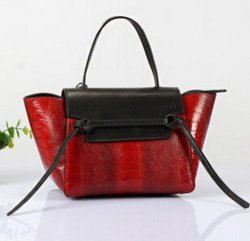 Genuine Leather Catfish Style Ladies Handbag Amazing Quality.red Color. Only Start 5 SEP2017