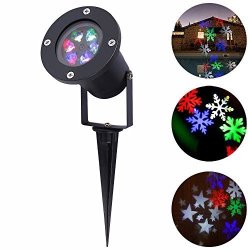 Kidshome Projector Light 12W AC100-240V Holiday Decoration IP65 Waterproof Outdoor LED Stage Lamp Christmas Laser Snowflake