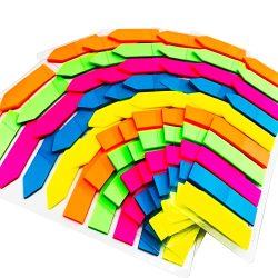 Lysas 4 Sets Neon Page Markers Colored Index Tabs, Fluorescent Sticky Note  for Page Marker, 560pcs 