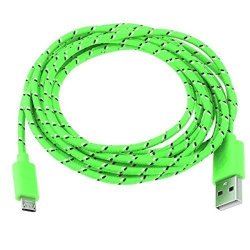 2M Micro USB Charger Cable Candy Color Woven Nylon USB Cables For Android Smartphones Samsung Galaxy nexus lg sony htc motorola Kindle PS4 Controller Data Cable In Green