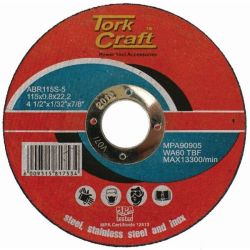 Cutting Disc Steel Amp Ss 115X0.8X22.2 Mm - 10 Pack