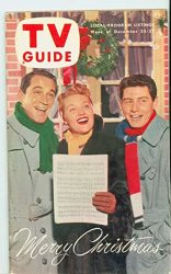 TV 1953 Guide Dec 25 Christmas Special : Como Fisher Page - Chicago Edition Near-mint 7 Out Of 10 Very Lightly Used By Mickeys Pubs