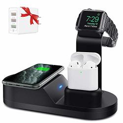 Yestan Wireless Charger Designed For Apple Watch Stand Compatible With Apple Watch Series 5 4 3 2 1 Airpods Pro Airpods And Iphone 11